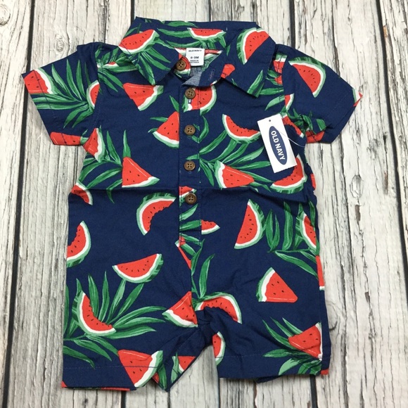 Old Navy Boys 0-3 Month Set of 2 Shorts Romper - Picture 2 of 8